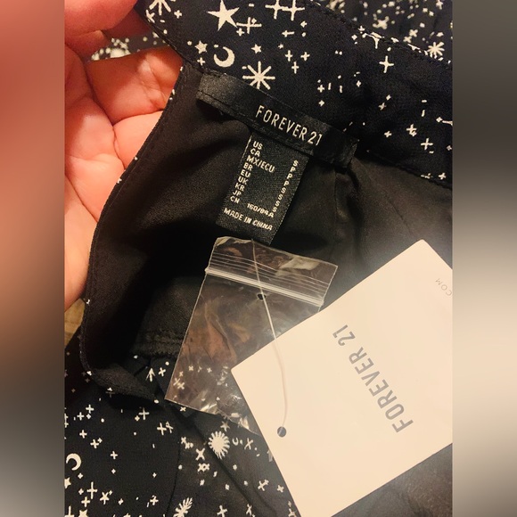 NWT Forever 21 Women’s Celestial Black Open Back Midi Dress. Size S SKU 103 - Picture 7 of 8